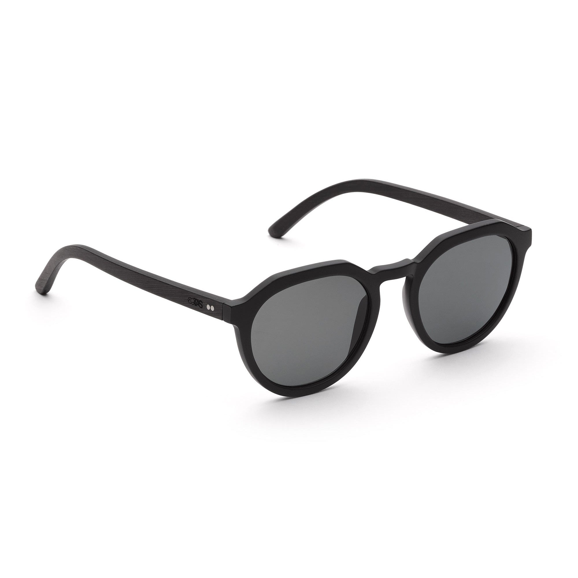 nachhaltige schwarze holz sonnenbrille schwarz flat top graues glas wilson take a shot aus leipzig
