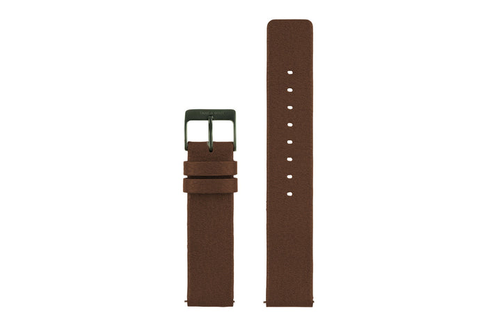 [APVELSKIN] Uhrenarmband 20mm aus veganem Lederersatz Mocca
