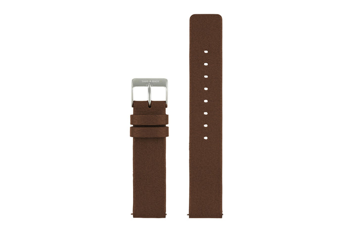 [APVELSKIN] Uhrenarmband 20mm aus veganem Lederersatz Mocca
