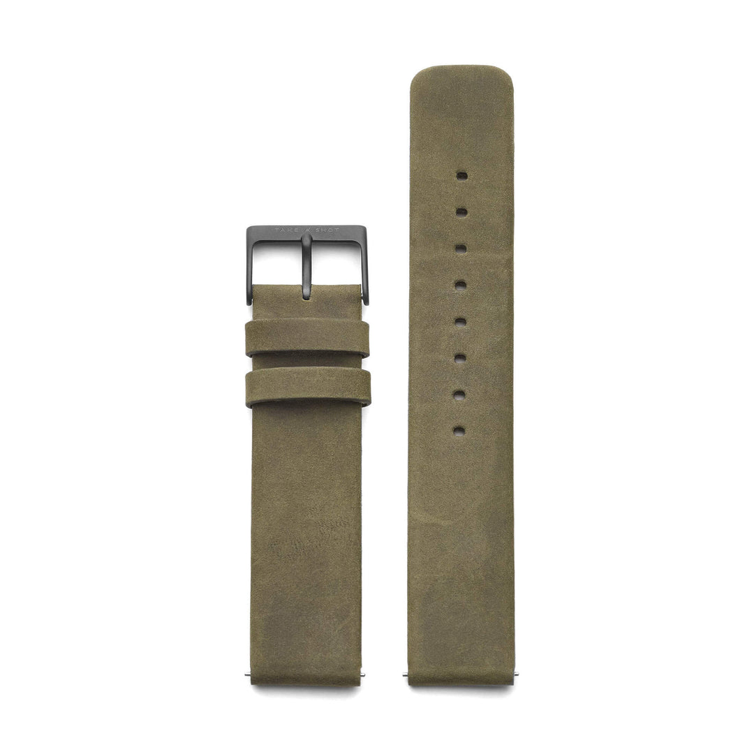 Uhrenarmband 20mm Leder Olive