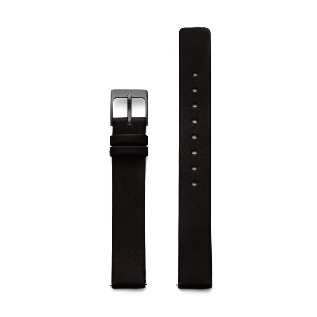 [APVELSKIN] Uhrenarmband 14mm aus veganem Lederersatz Schwarz