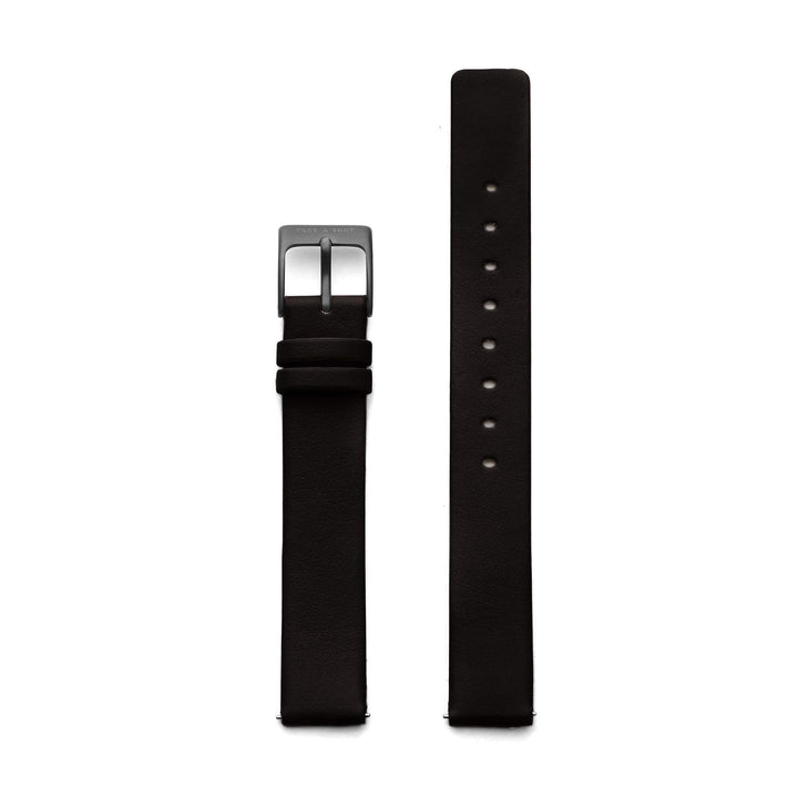 [APVELSKIN] Uhrenarmband 14mm aus veganem Lederersatz Schwarz