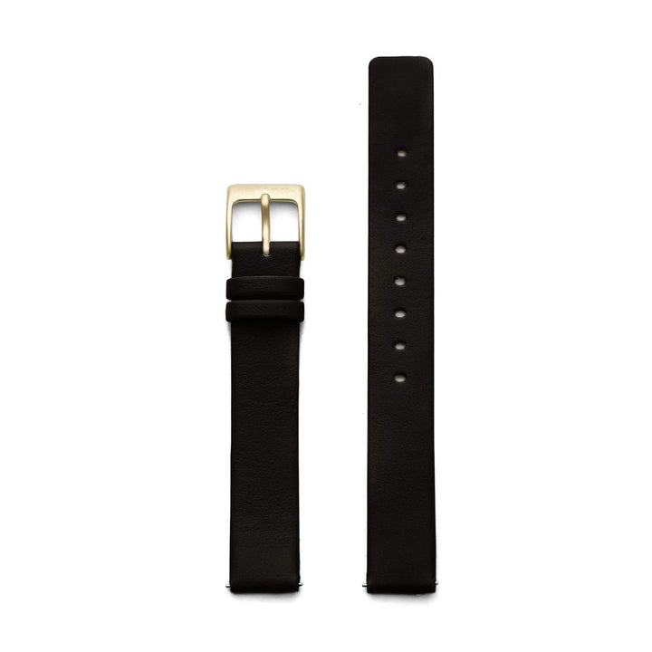 [APVELSKIN] Uhrenarmband 14mm aus veganem Lederersatz Schwarz