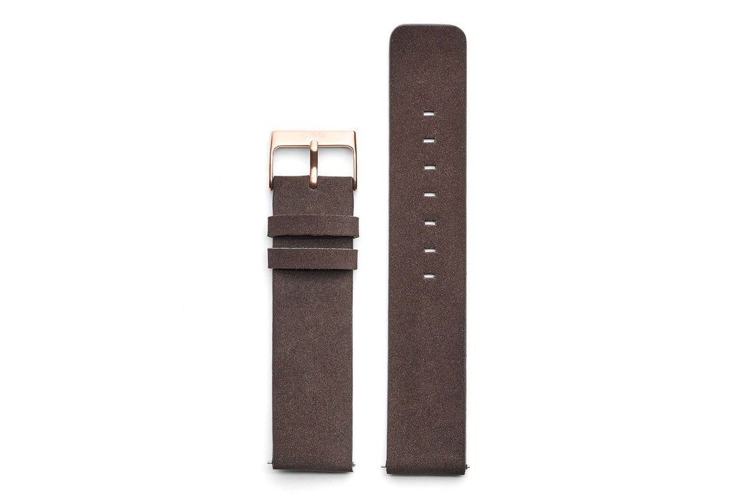 Armband zum Wechseln Leder braun rosegold von TAKE A SHOT