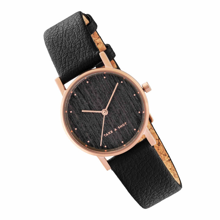 Mila: 27 - Schwarzes Eichenholz - Apvelskin Schwarz 27mm
