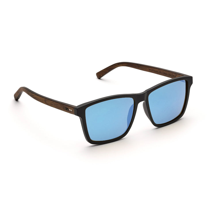 Karlsson blau verspiegelte breit geschnittene Sonnenbrille für Herren von TAKE A SHOT