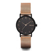 Susy 2.0: Schwarzes Eichenholz - Mesh Rosegold 35mm
